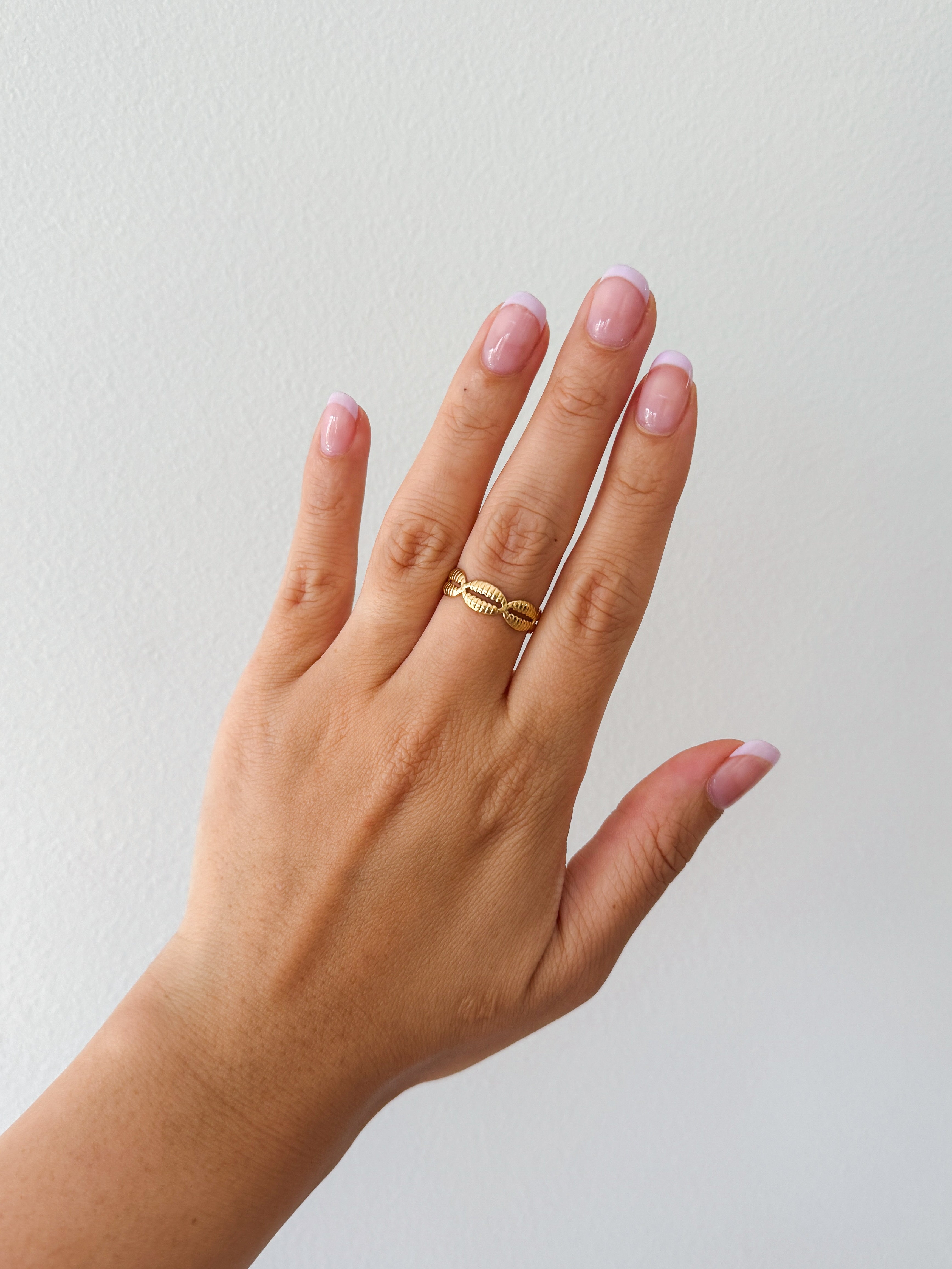 Ocean Cowrie Shell Ring - Waterproof and Resizable