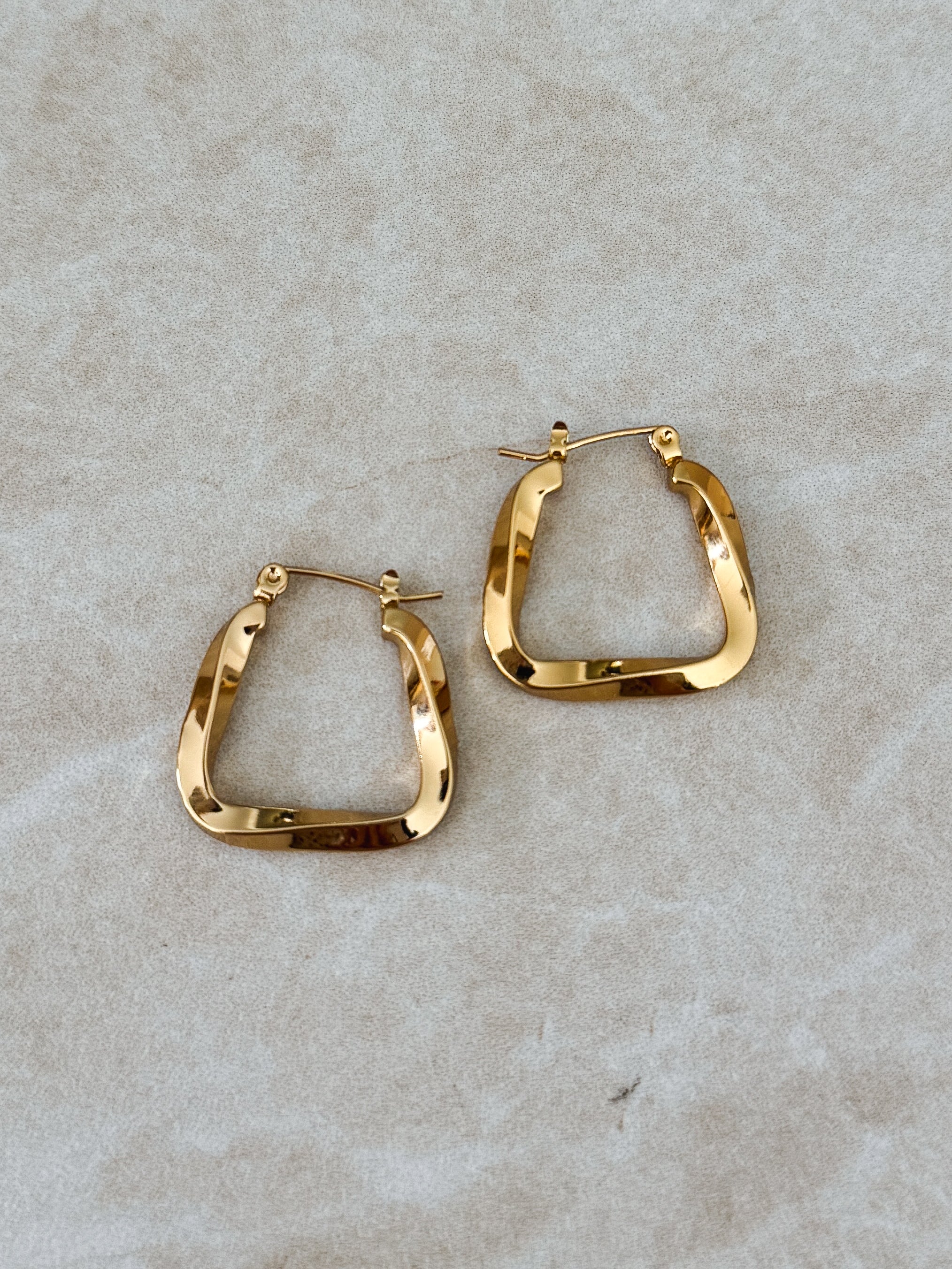 Goldie - Waterproof Irregular Statement Hoops