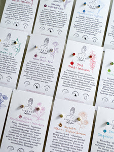Birthstone Waterproof Earrings (Studs)