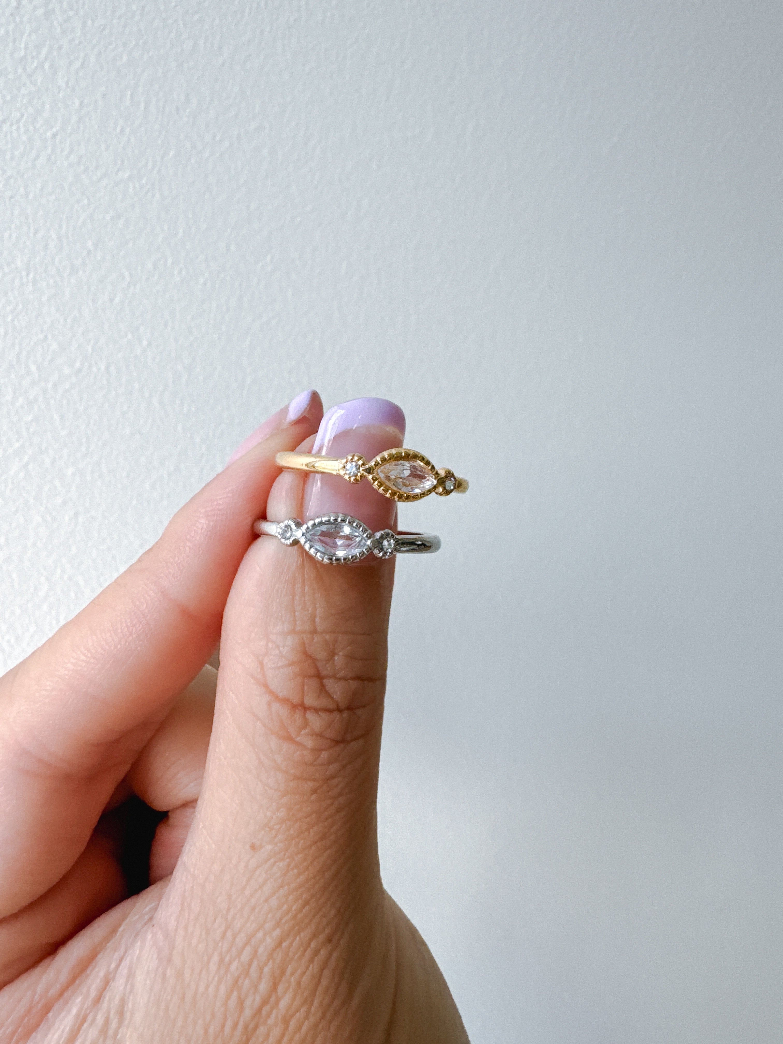 Aubrey - Waterproof Resizable Triple Stone Ring