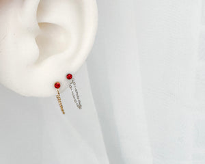 Peyton - Waterproof Gem Chain Studs