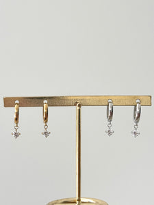 Kelsey - Waterproof Circle Stone Mini Hoops