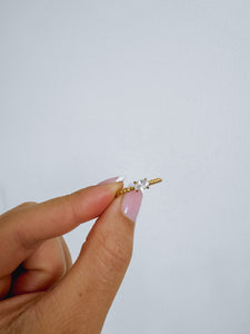 Alana - Waterproof Side Oval Studded Ring