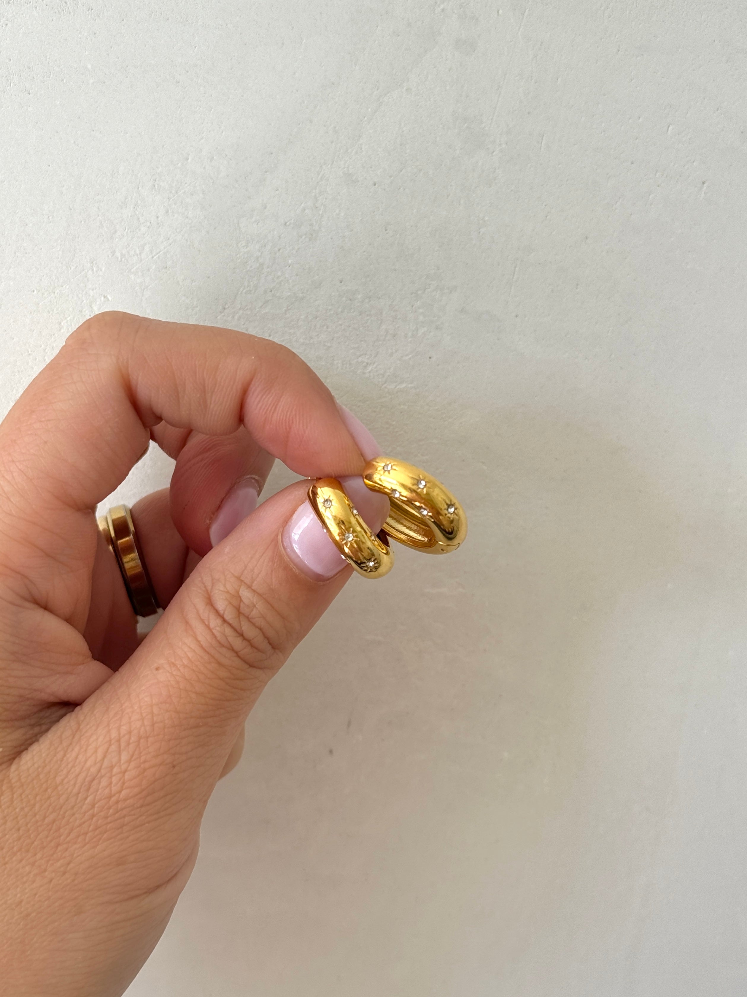 Florence - Waterproof Thick Statement Star Hoops
