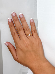 Alana - Waterproof Side Oval Studded Ring