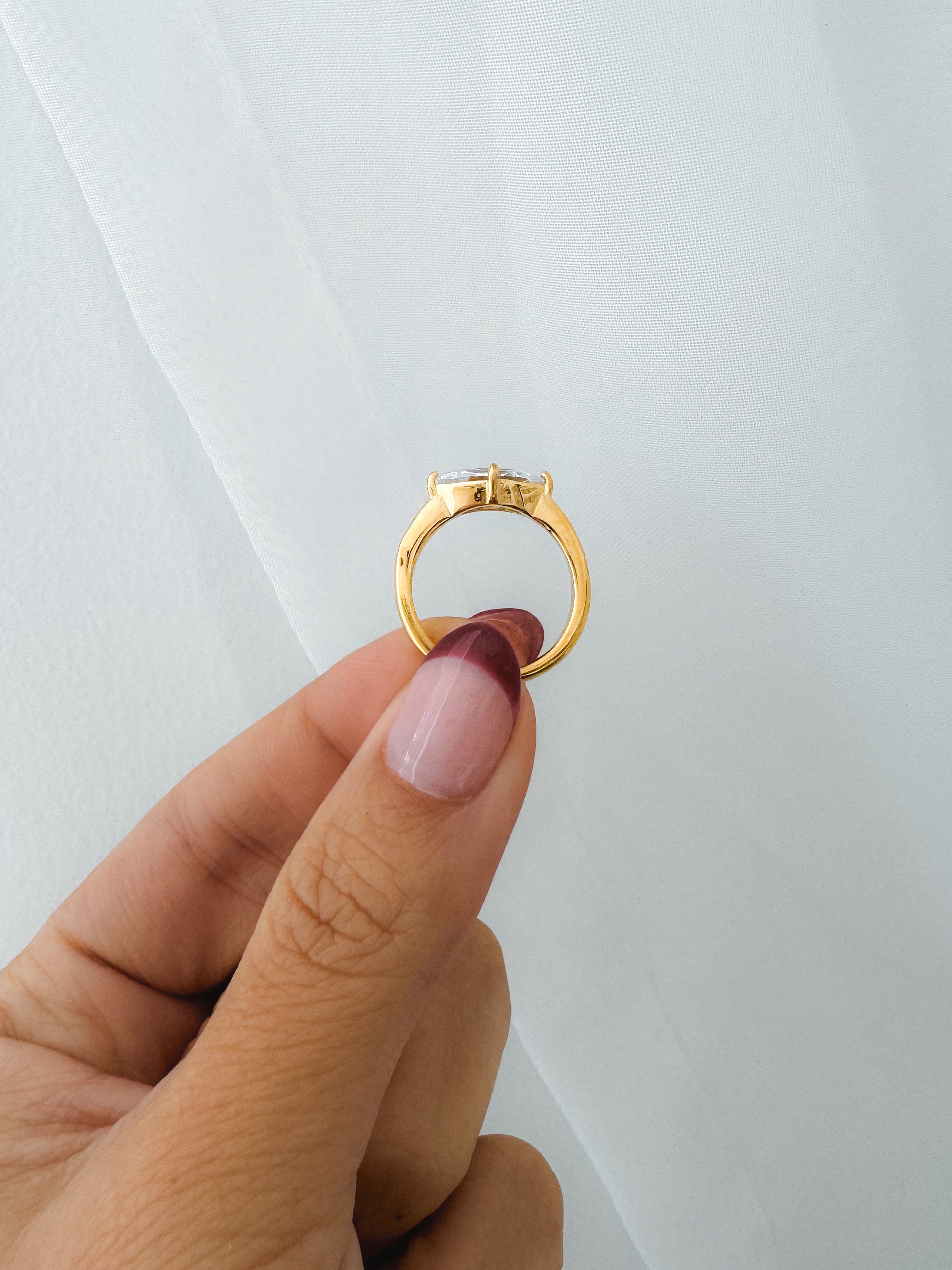 Karly - Waterproof Oval Ellipse Gemstone Ring