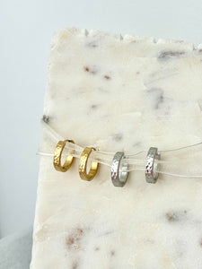 Aurelia - Waterproof Embossedm Hoops
