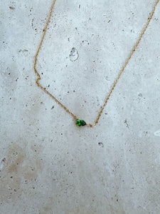 Lily - Waterproof Side Tear Drop Gemstone Necklace