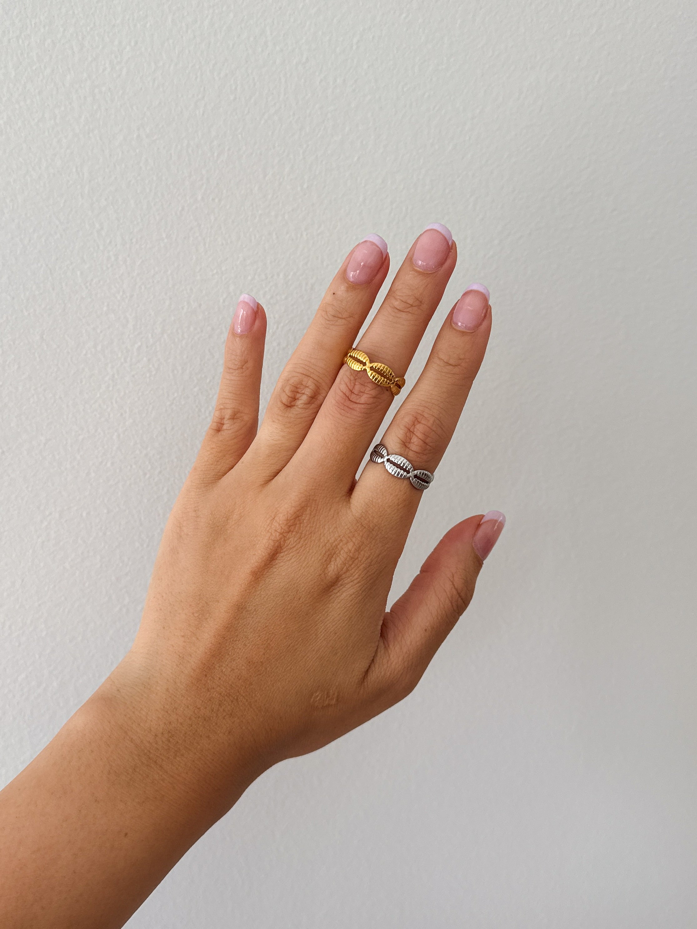 Ocean Cowrie Shell Ring - Waterproof and Resizable