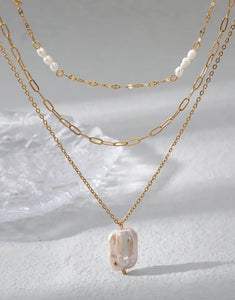 Naomi - Waterproof Triple Layer Pearl Necklace