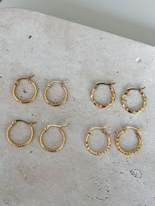 HOOPS STARTER SET - 4 Pairs of Waterproof Hoops