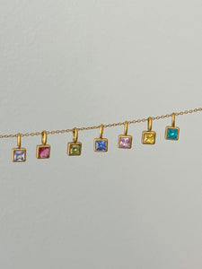 Birthstone Pendant - Multiway Waterproof Necklace