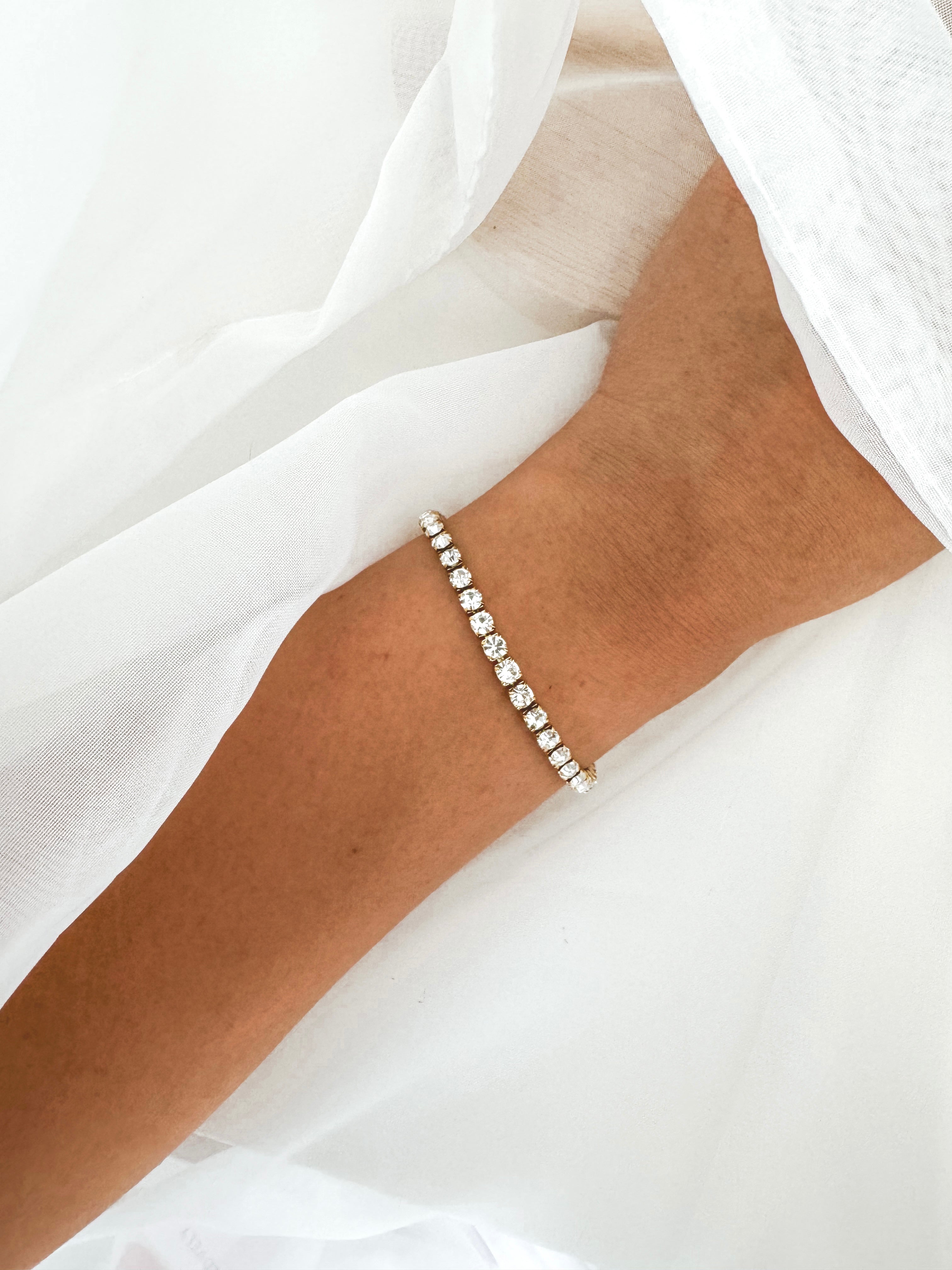 Gabriella - Waterproof Crystal Stone Tennis Bracelet