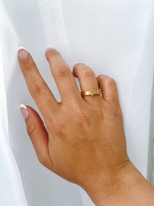 Aurora - Waterproof Triple Layer Stone Ring