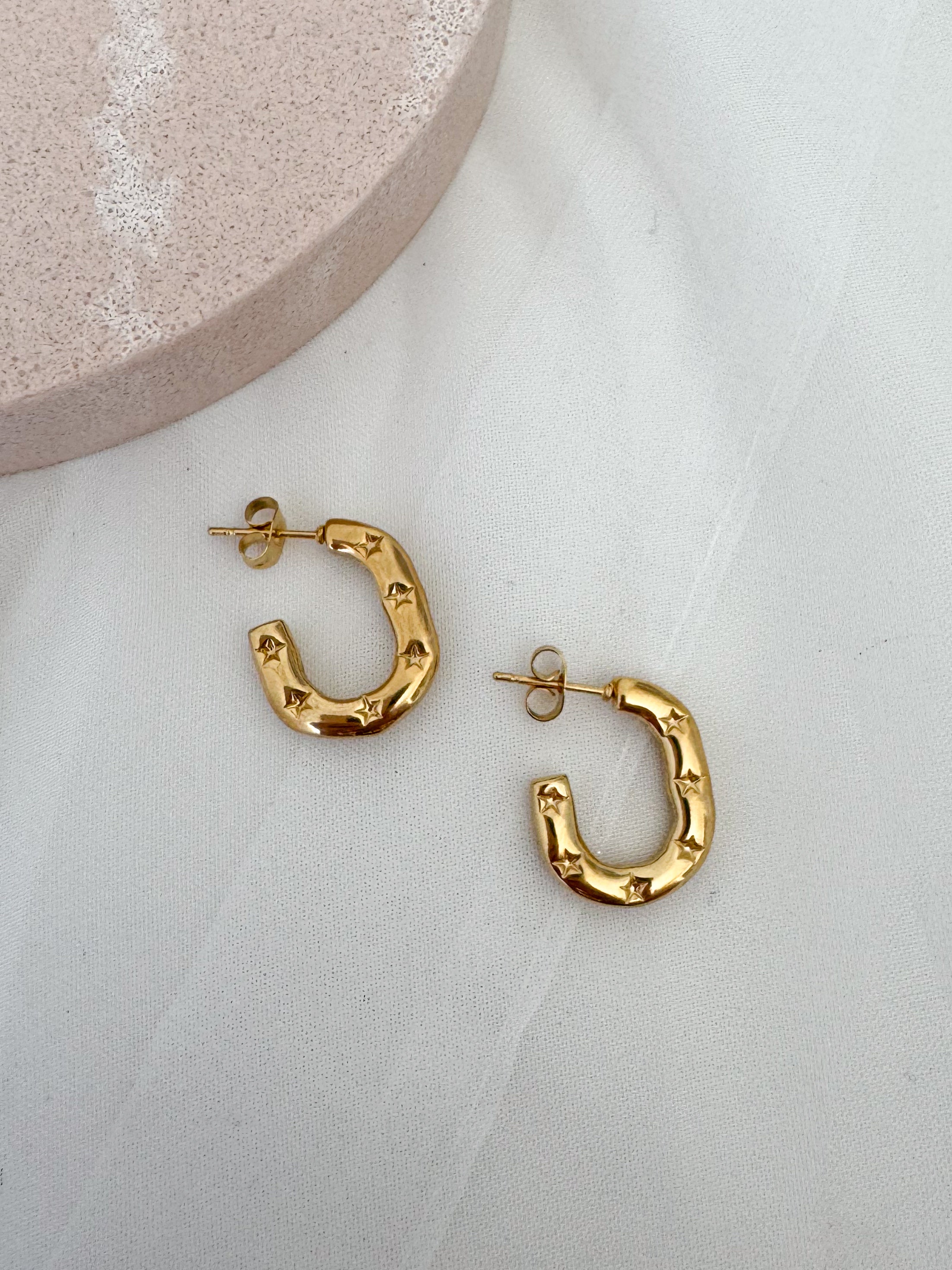 Esther - Waterproof Thick Statement Star Hoops