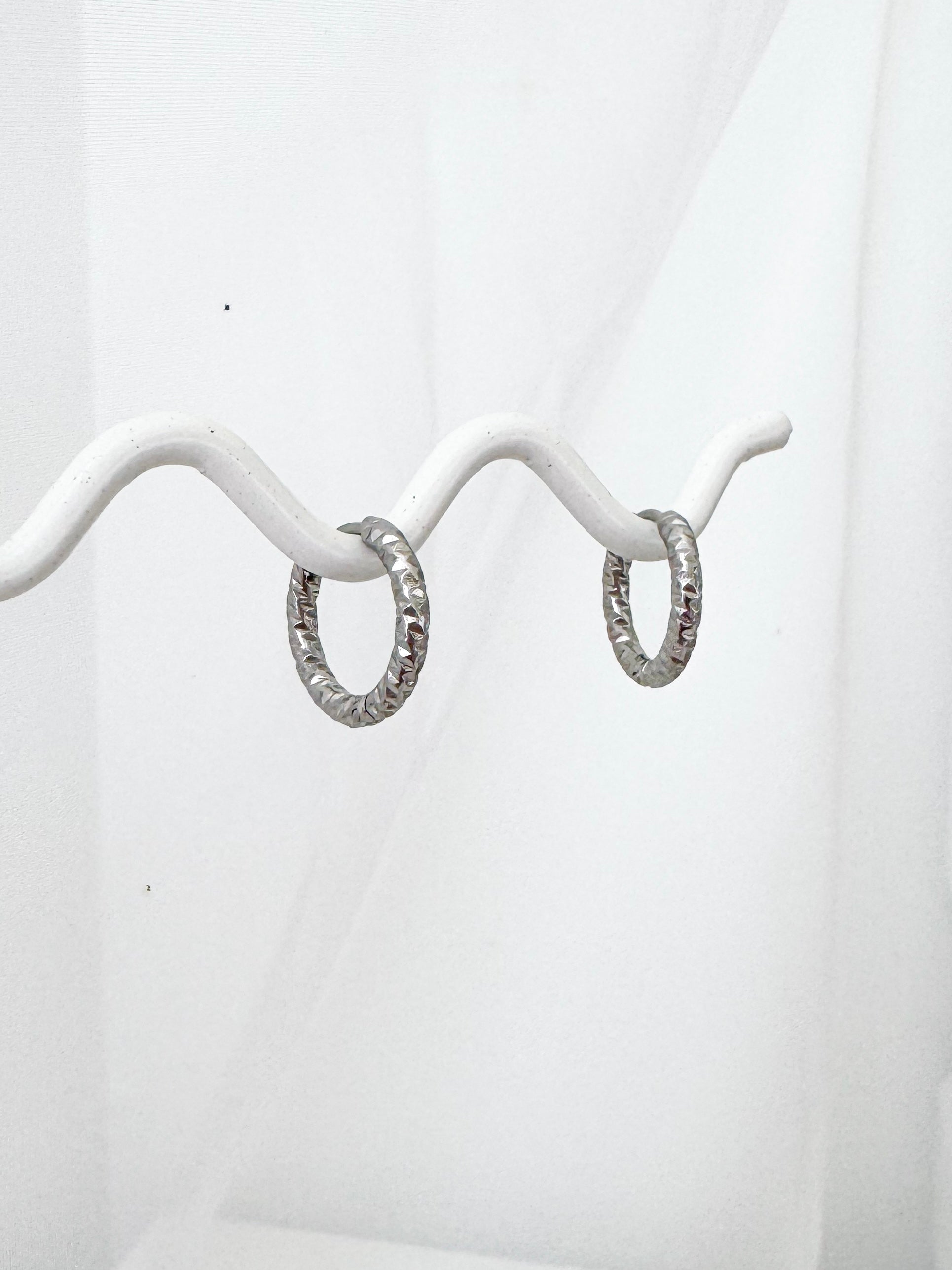 Nancy - Waterproof Embossed Mini Hoops