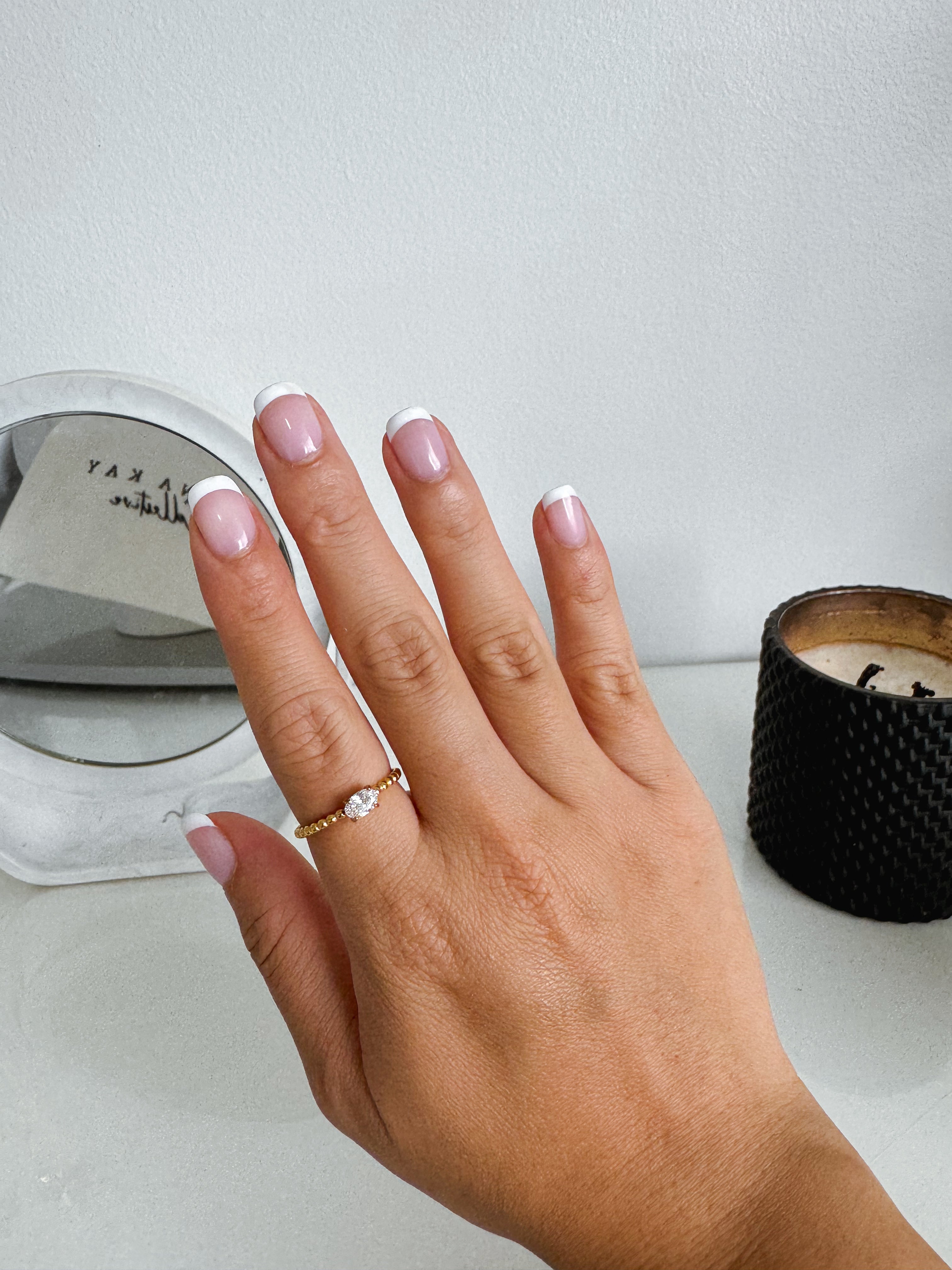 Alana - Waterproof Side Oval Studded Ring