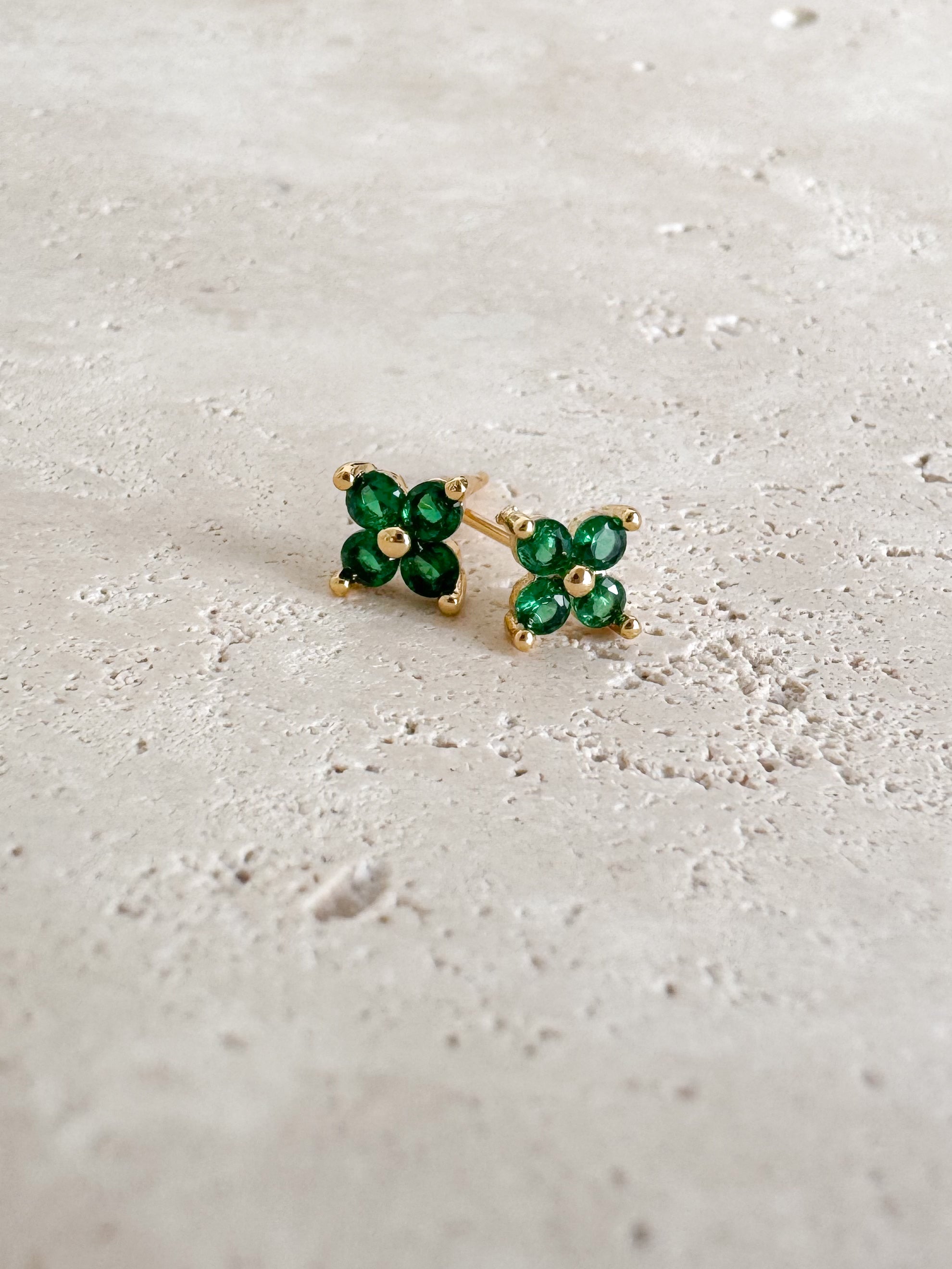 Tiffany - Flower Stone Studs