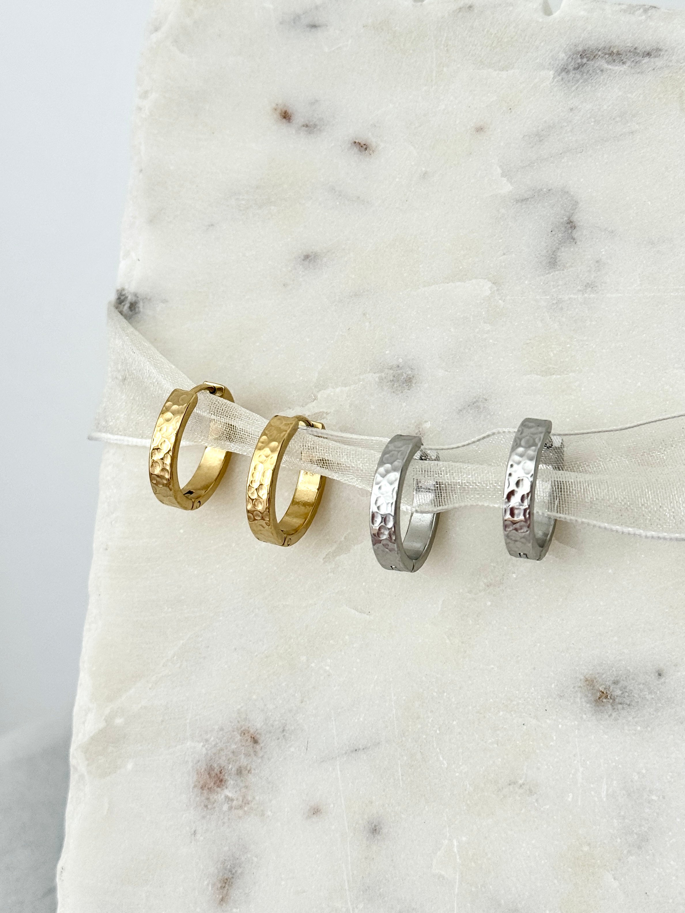 Aurelia - Waterproof Embossedm Hoops