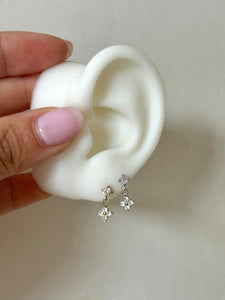 Tiffany - Waterproof Flower Clover Dangle Studs