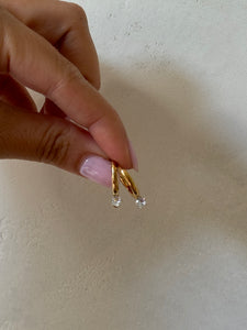 Beatrice - Waterproof Circle Stone Mini Hoops