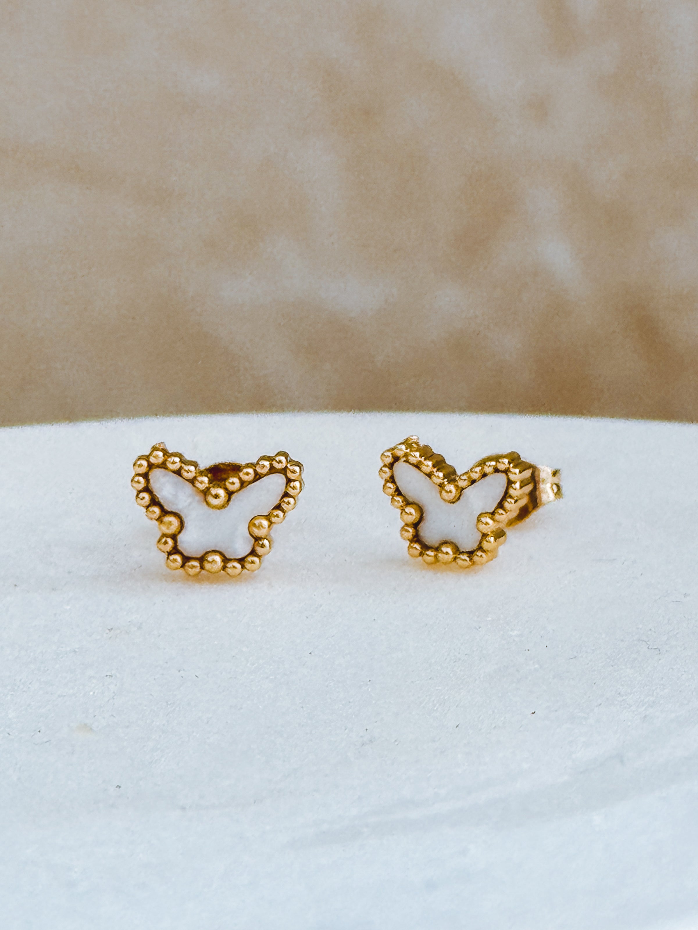 Isabelle - Waterproof Studded Butterfly Studs