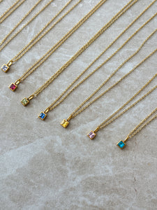 Birthstone Pendant - Multiway Waterproof Necklace
