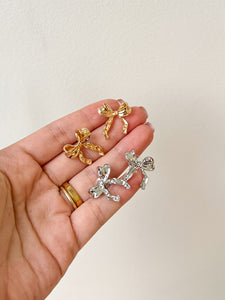 Alice - Waterproof Bow Studs