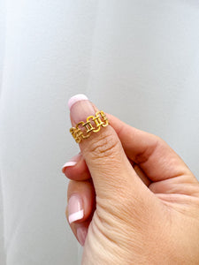 Michelle - Waterproof Resizable Oval Statement Ring