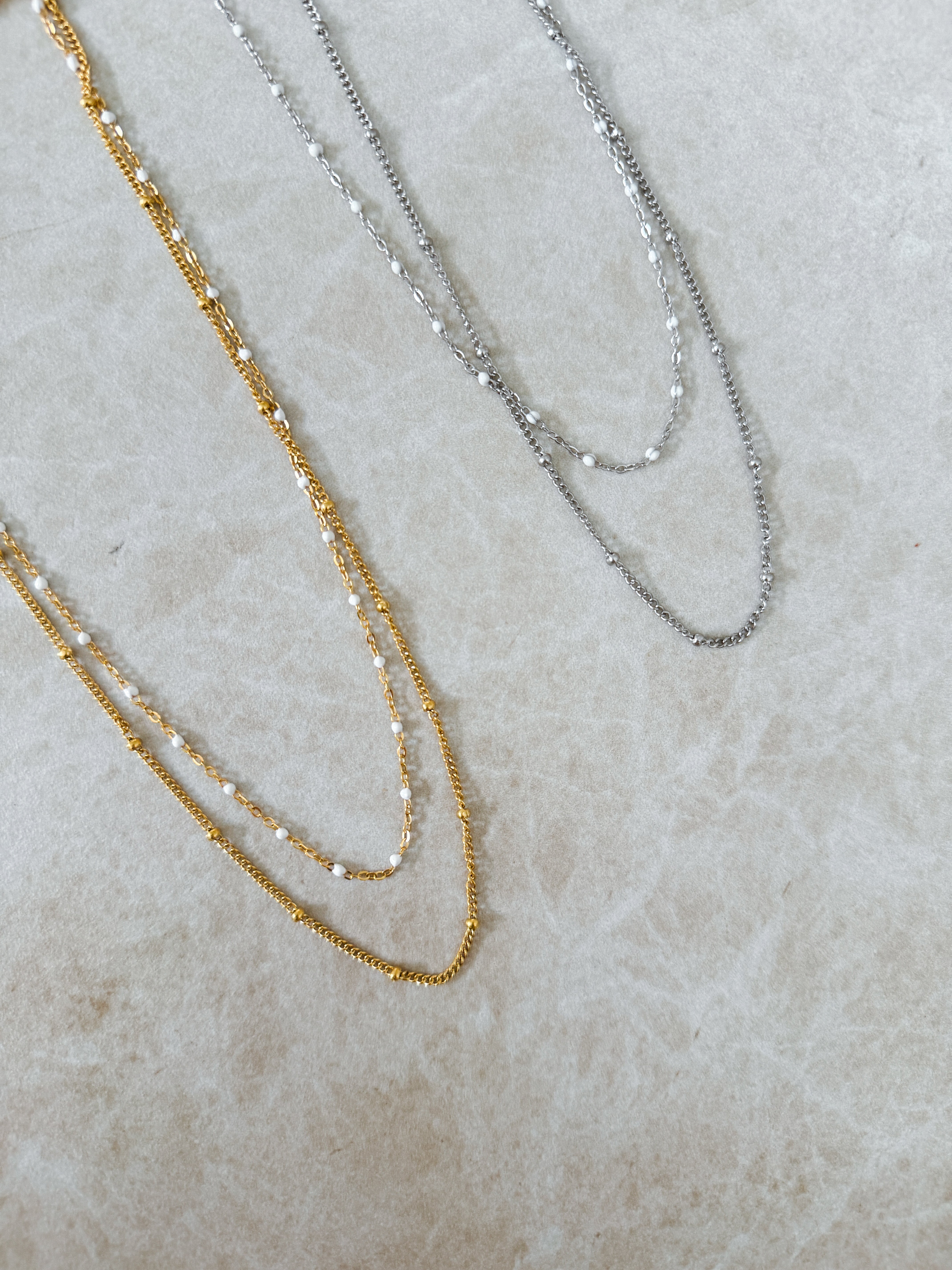 Lilian - Waterproof Double Layer Necklace Stack