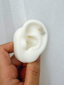 Sue - Waterproof Flower Helix Stud