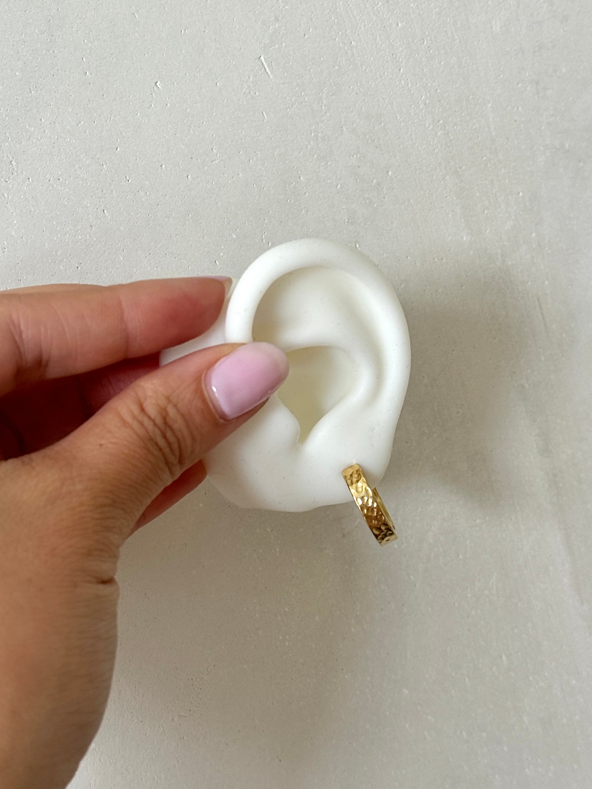 Aurelia - Waterproof Embossedm Hoops