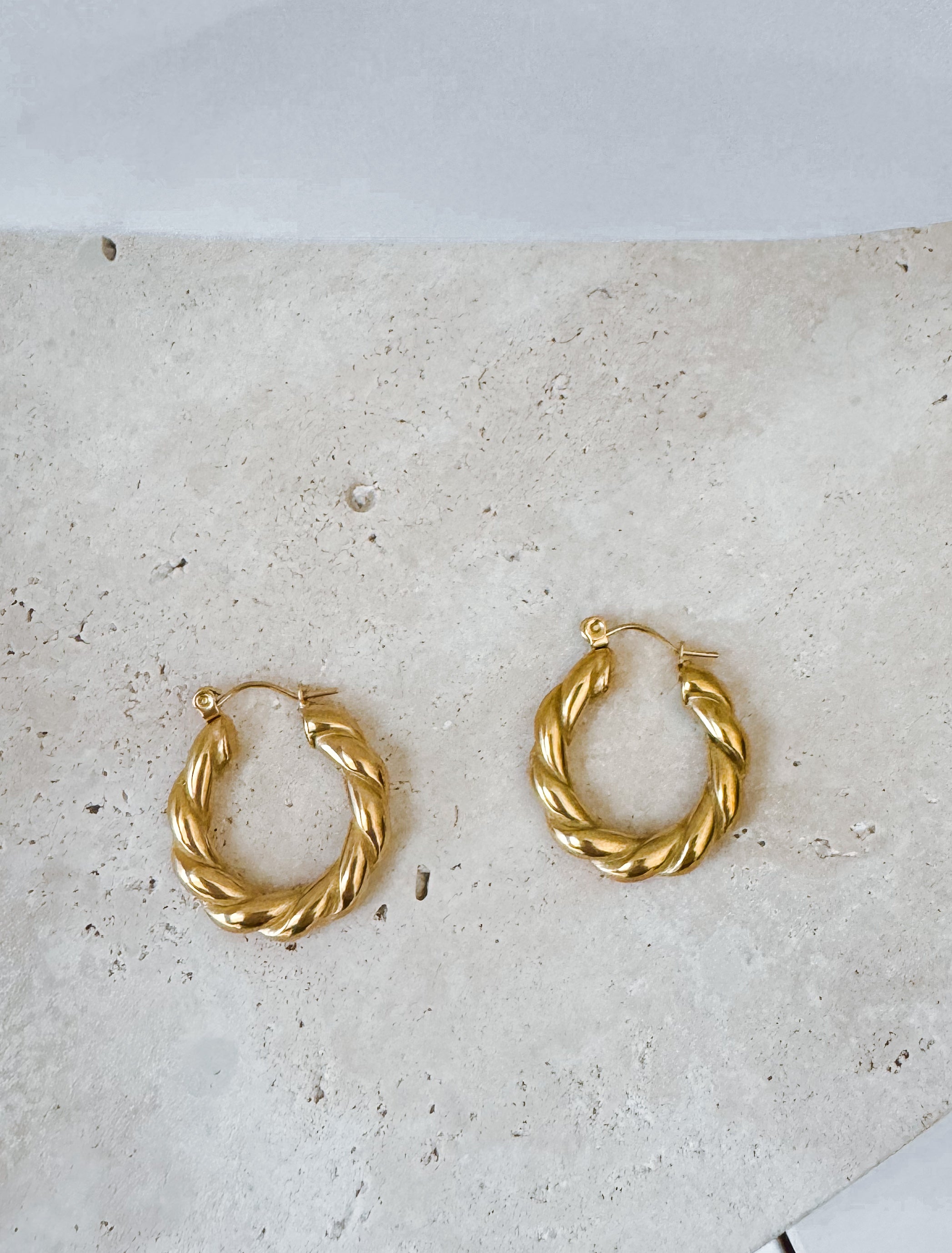 Gemma - Waterproof Braided Statement Hoops