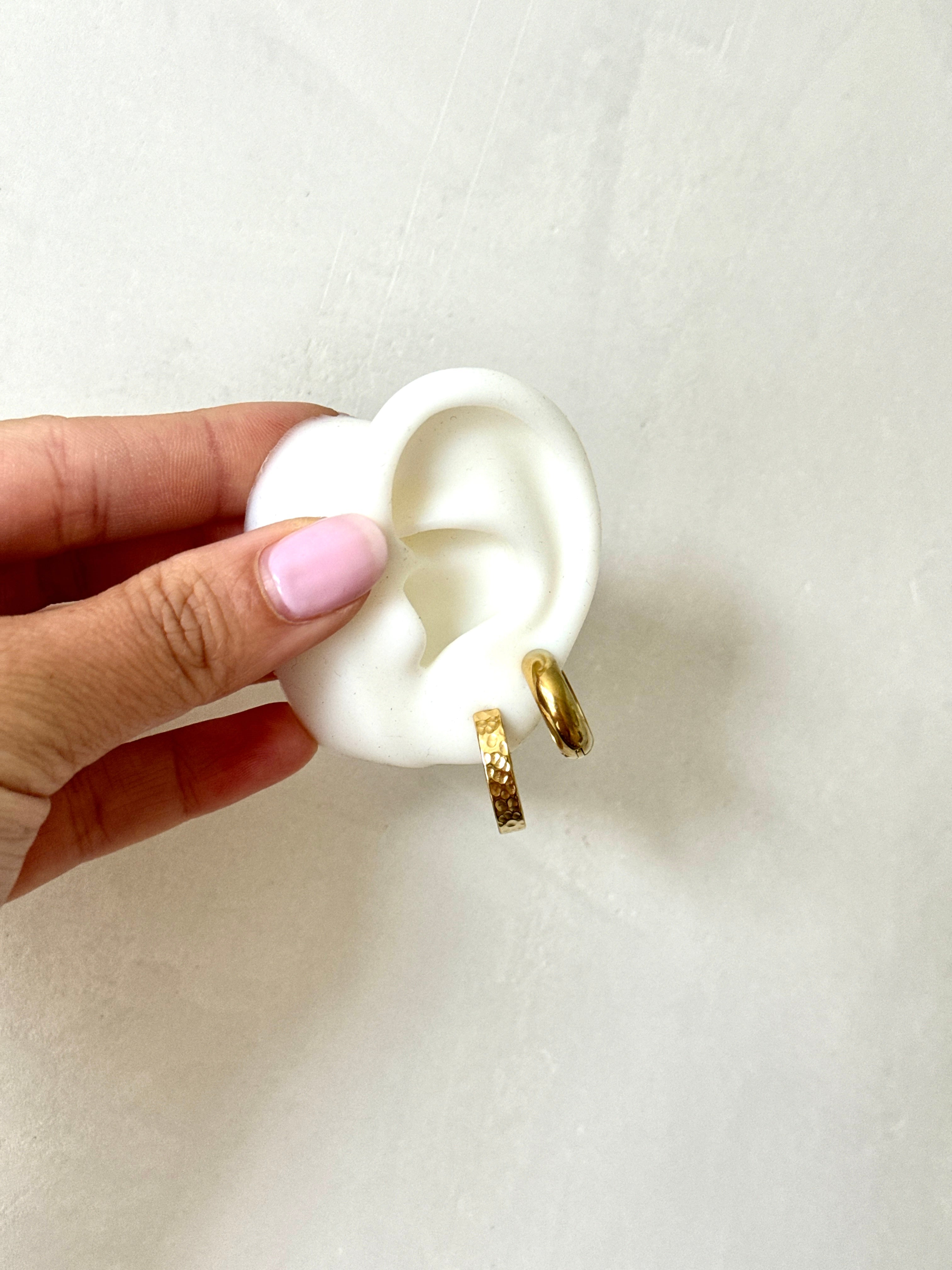 Marigold - Waterproof Thick Statement Everyday Hoops
