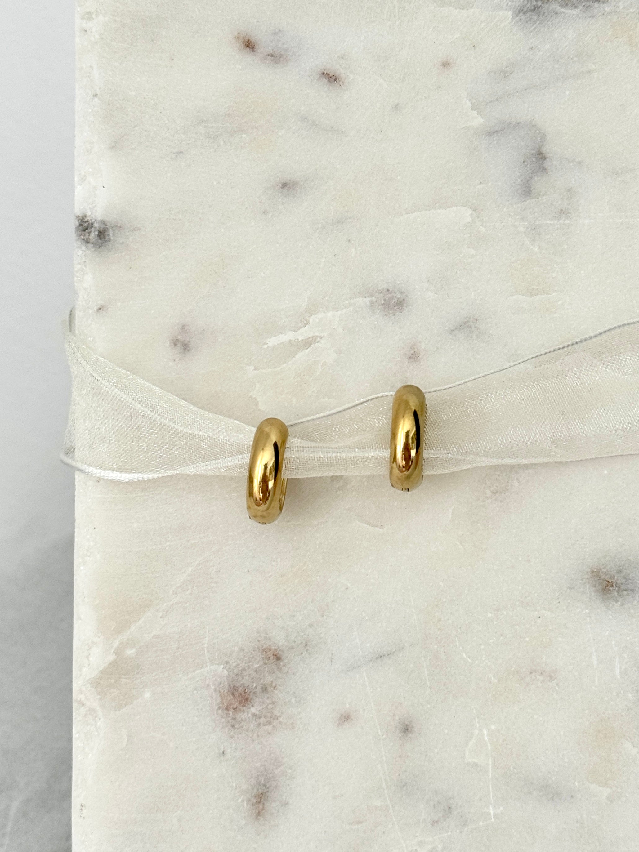 Marigold - Waterproof Thick Statement Everyday Hoops