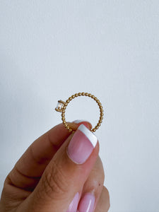 Alana - Waterproof Side Oval Studded Ring