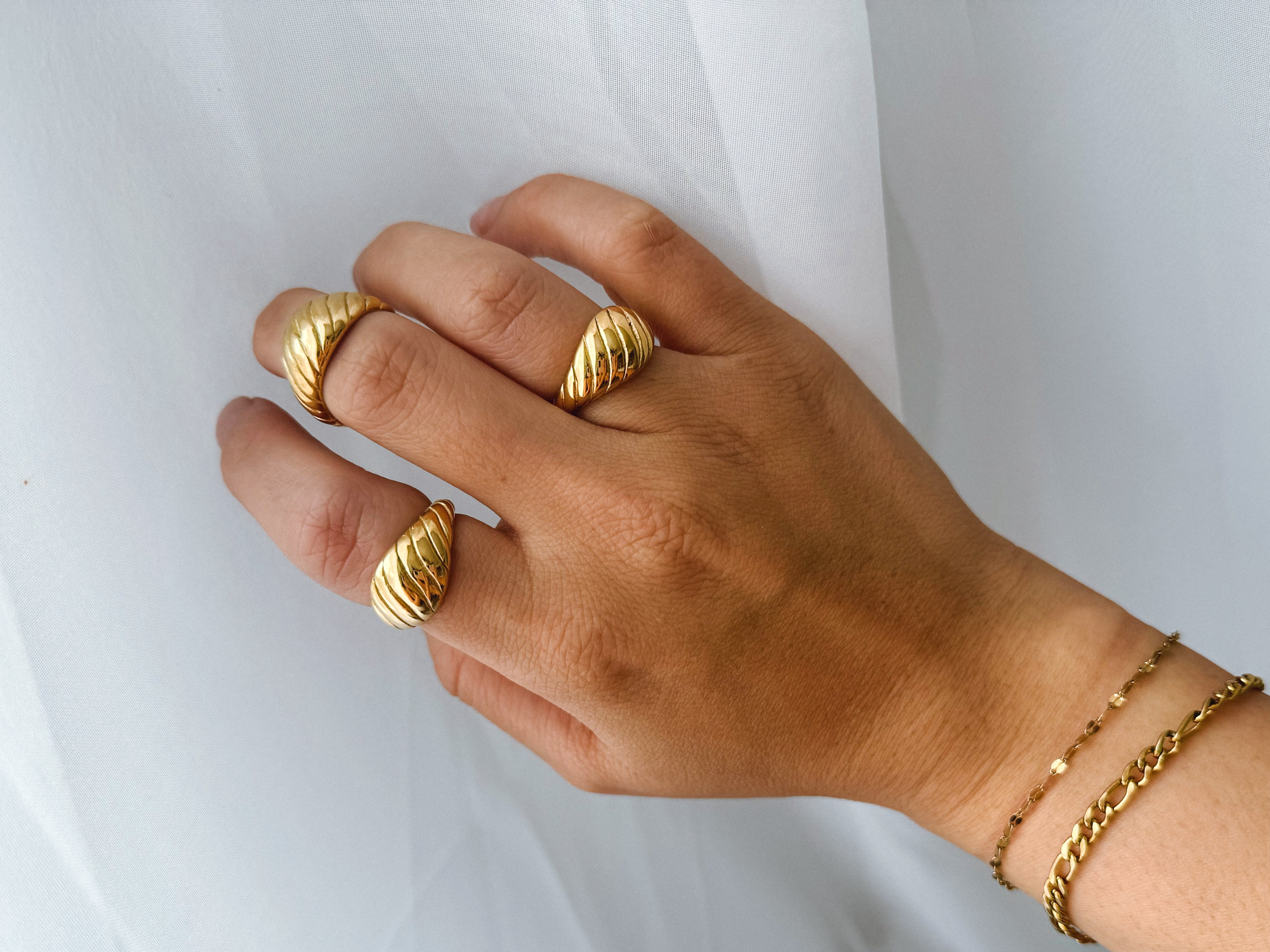 Lori - Waterproof Statement Croissant Ring