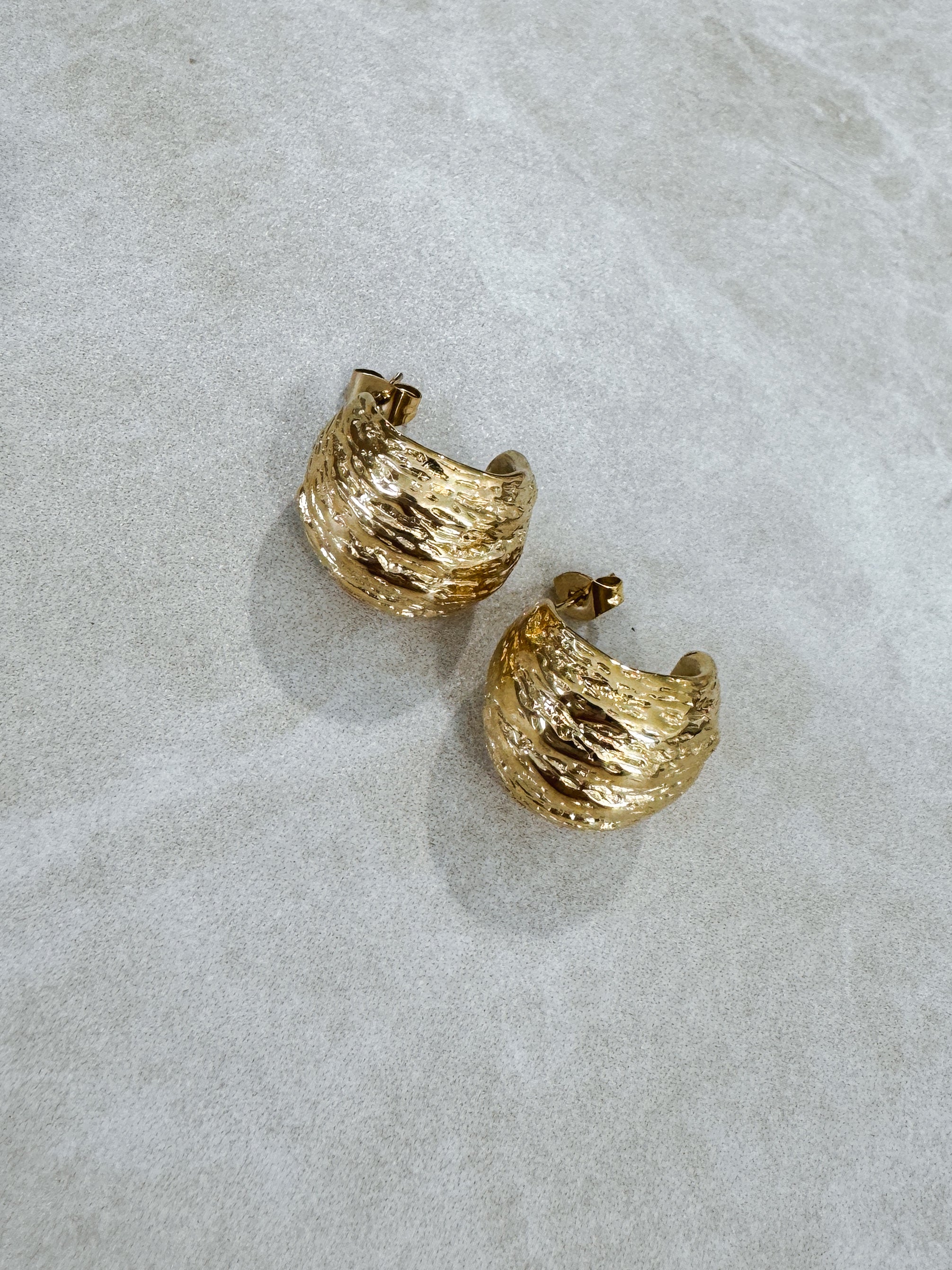 Paloma - Waterproof Vintage Textured Sphere Statement Earrings