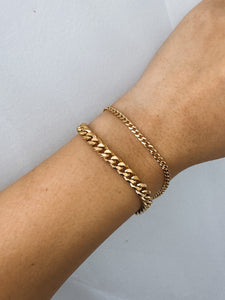 Alyssa - Waterproof Thin Cuban Chain Bracelet