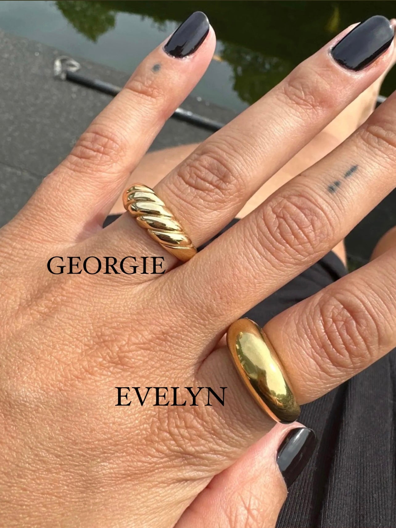 Georgie - Waterproof Statement Croissant Ring