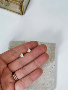 Ella - Waterproof Triangle Crystal Studs