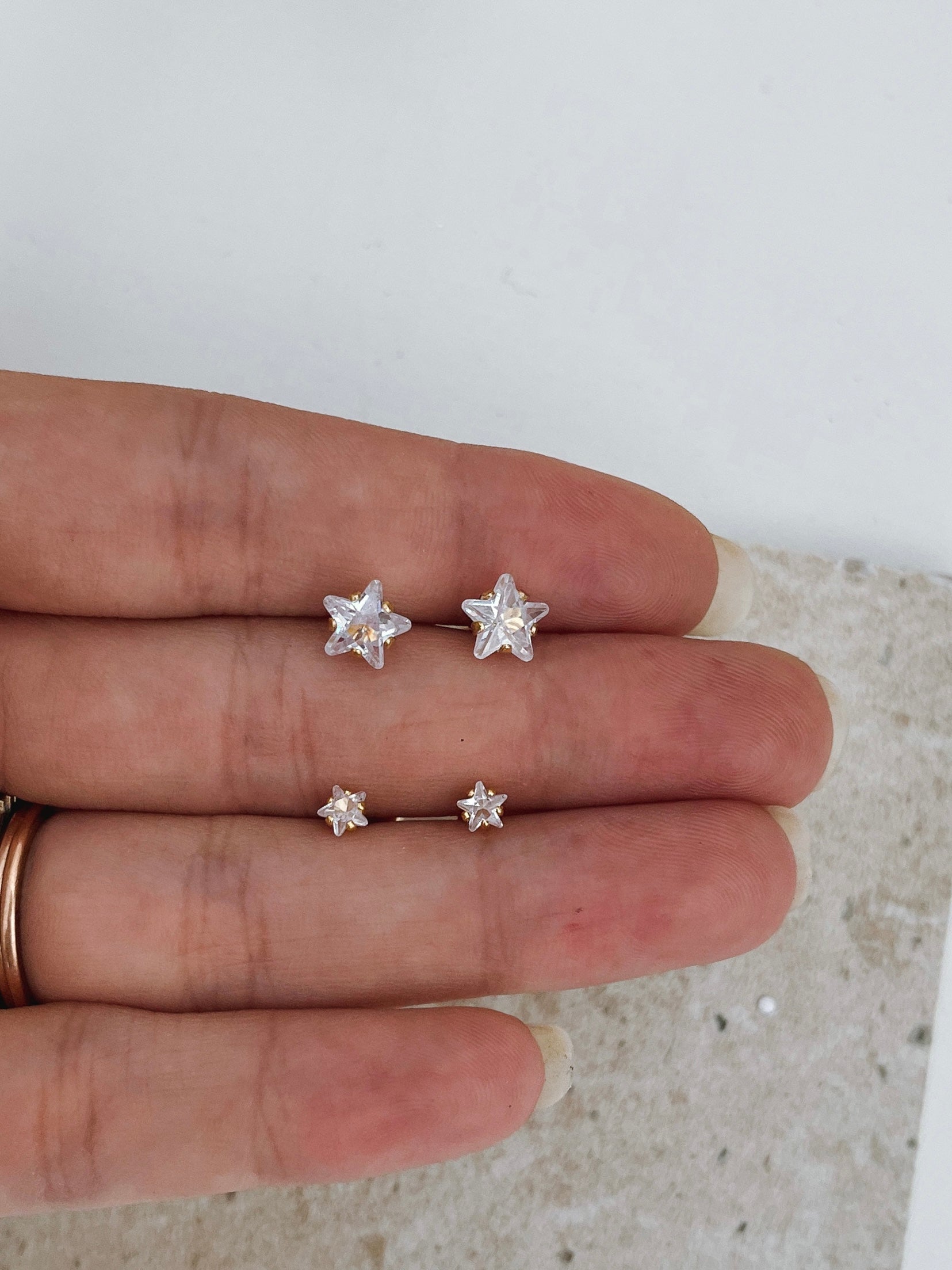 Stella - Waterproof Star Crystal Studs