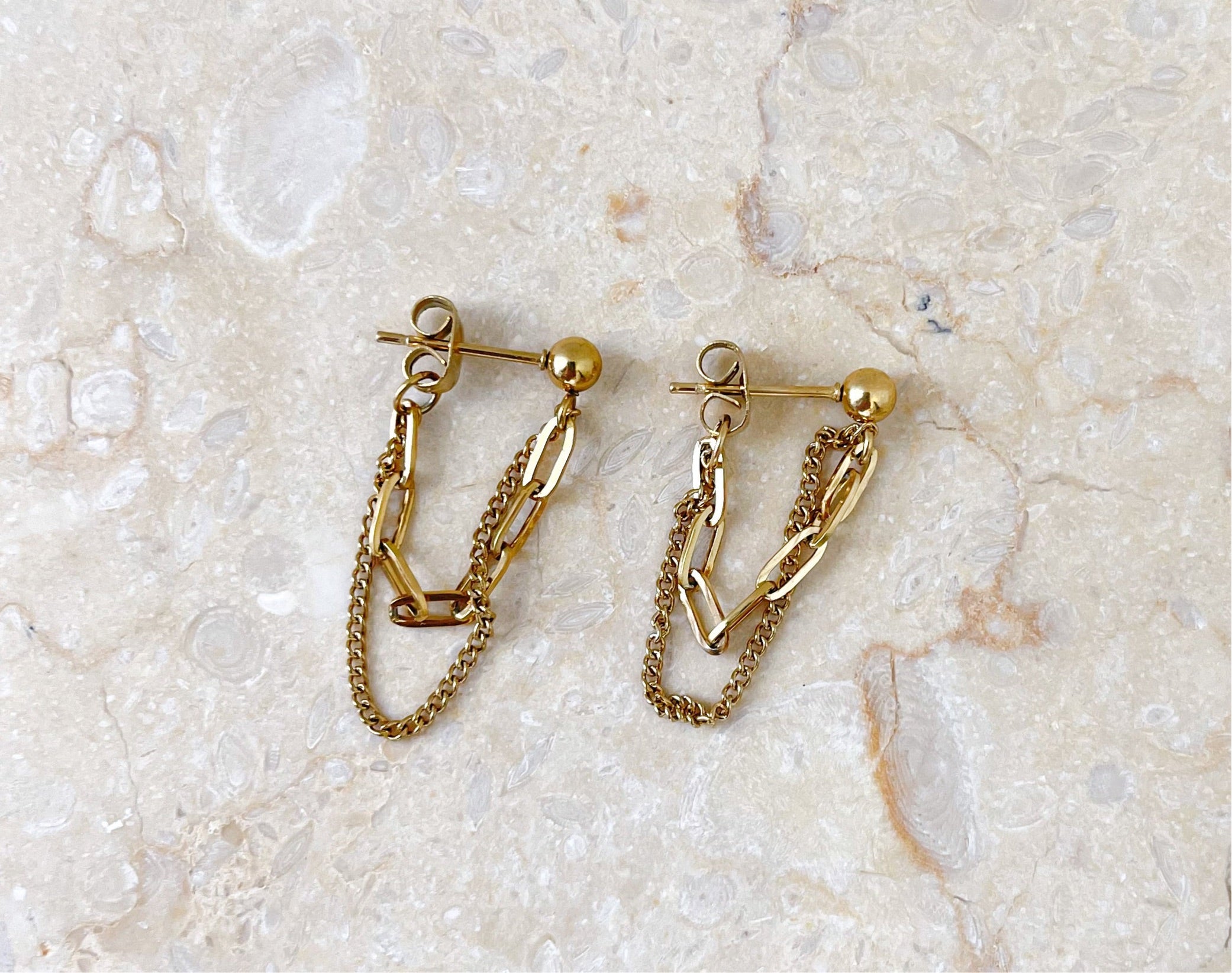 Ally - Waterproof Double Chained Studs