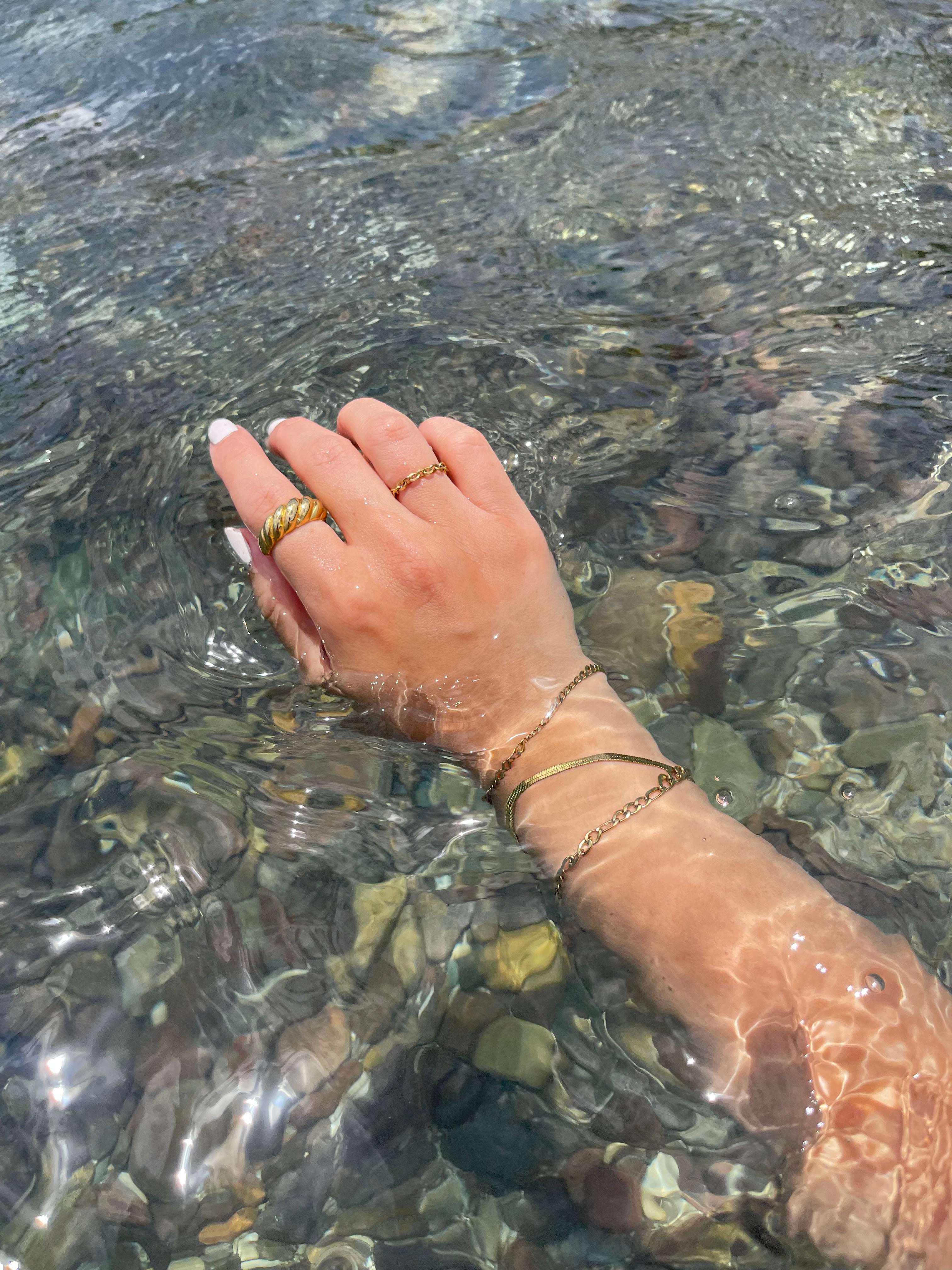 Georgie - Waterproof Statement Croissant Ring