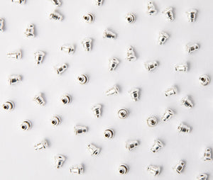 Stainless Steel Waterproof Bullet Earring Backings (10 pieces)