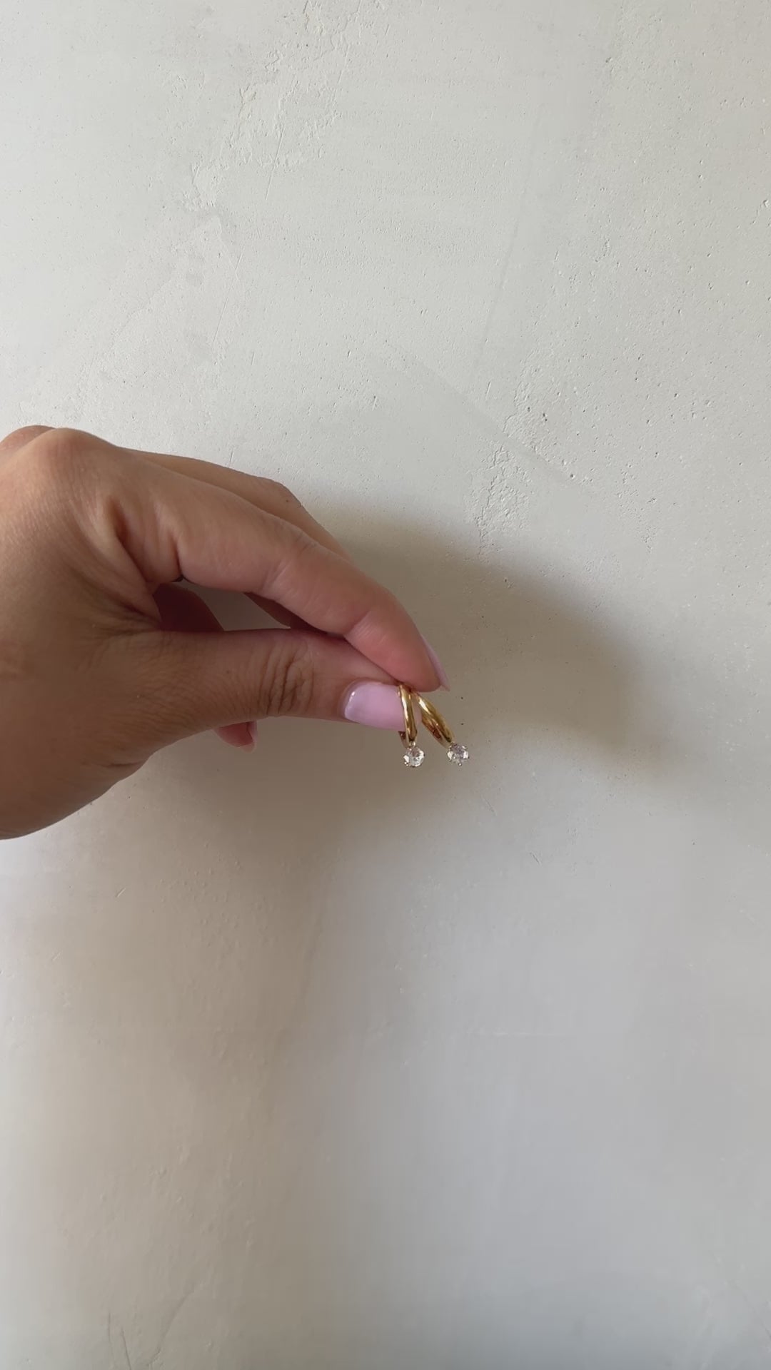 Beatrice - Waterproof Circle Stone Mini Hoops