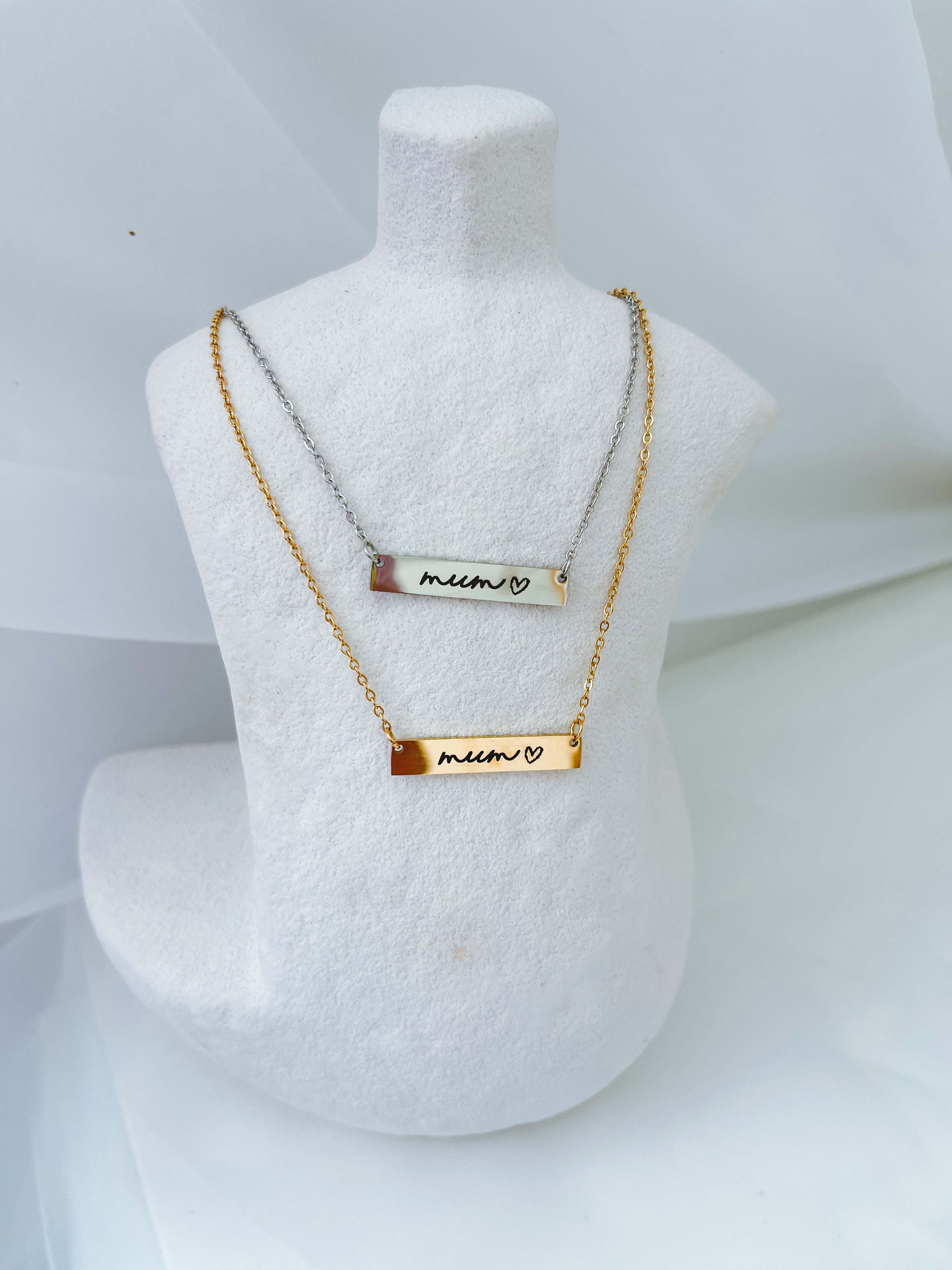 Mum - Mother’s Day Bar Necklace