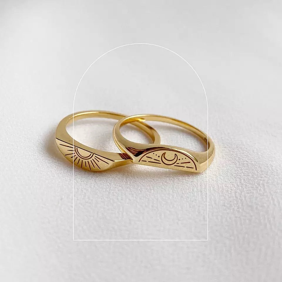 Crescent Moon Arch Ring