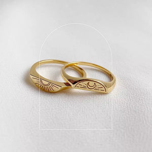 Crescent Moon Arch Ring