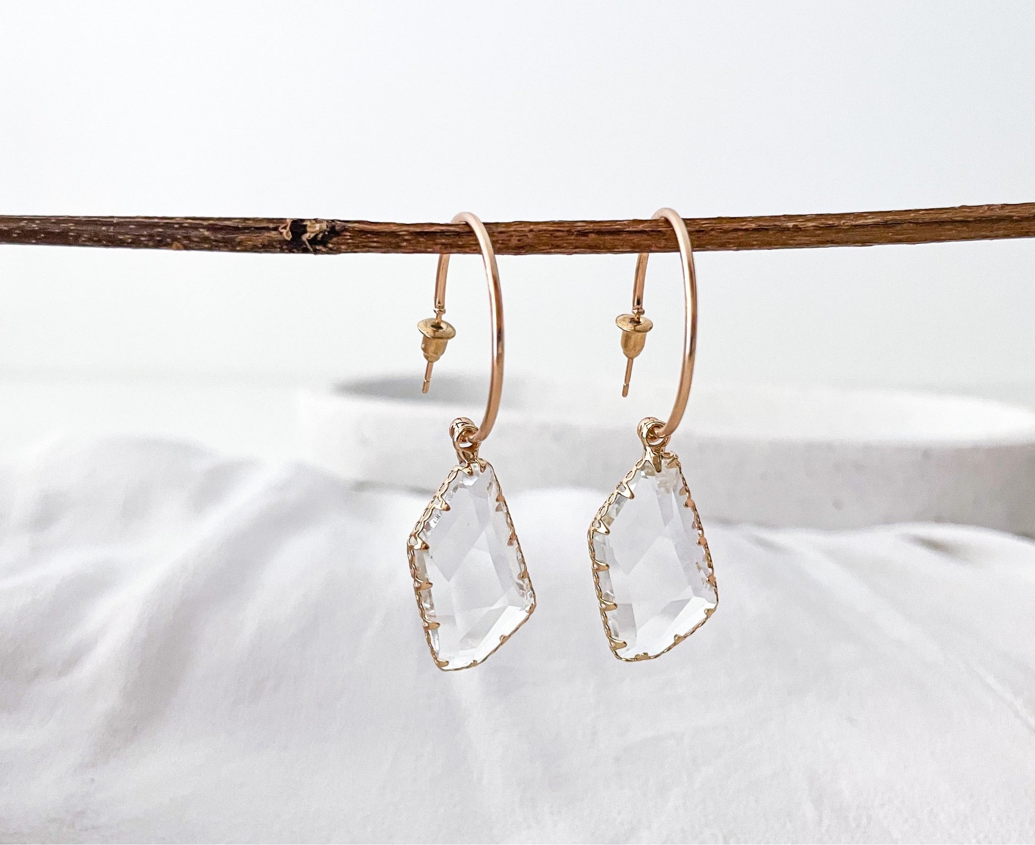 Hastings - Clear Crystal Hoops